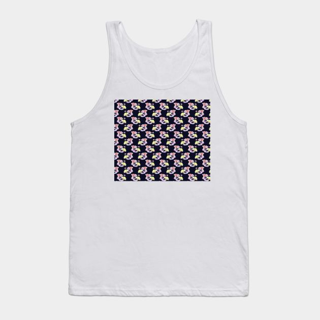 Space Sloth Turtle Axolotl Pattern Tank Top by saradaboru